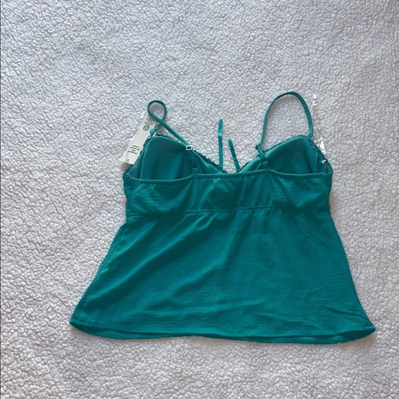 No Boundaries Teal Camisole with Bow - Picture 6 of 7